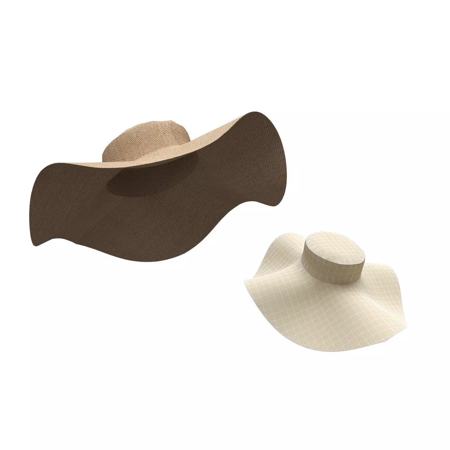 sun hat 3D model_0