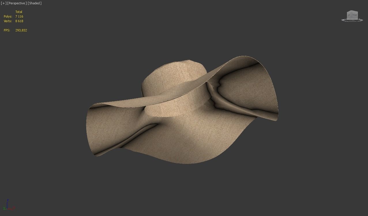 sun hat 3D model_10