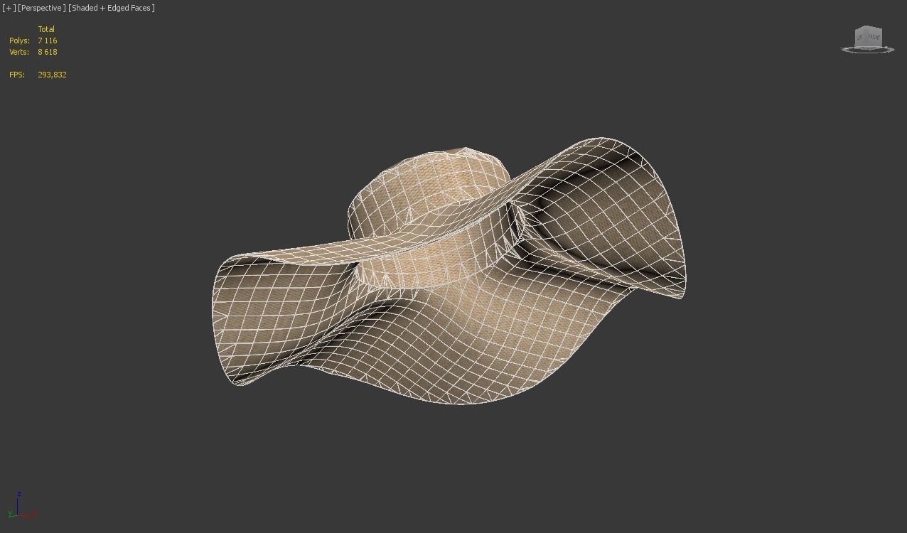 sun hat 3D model_11