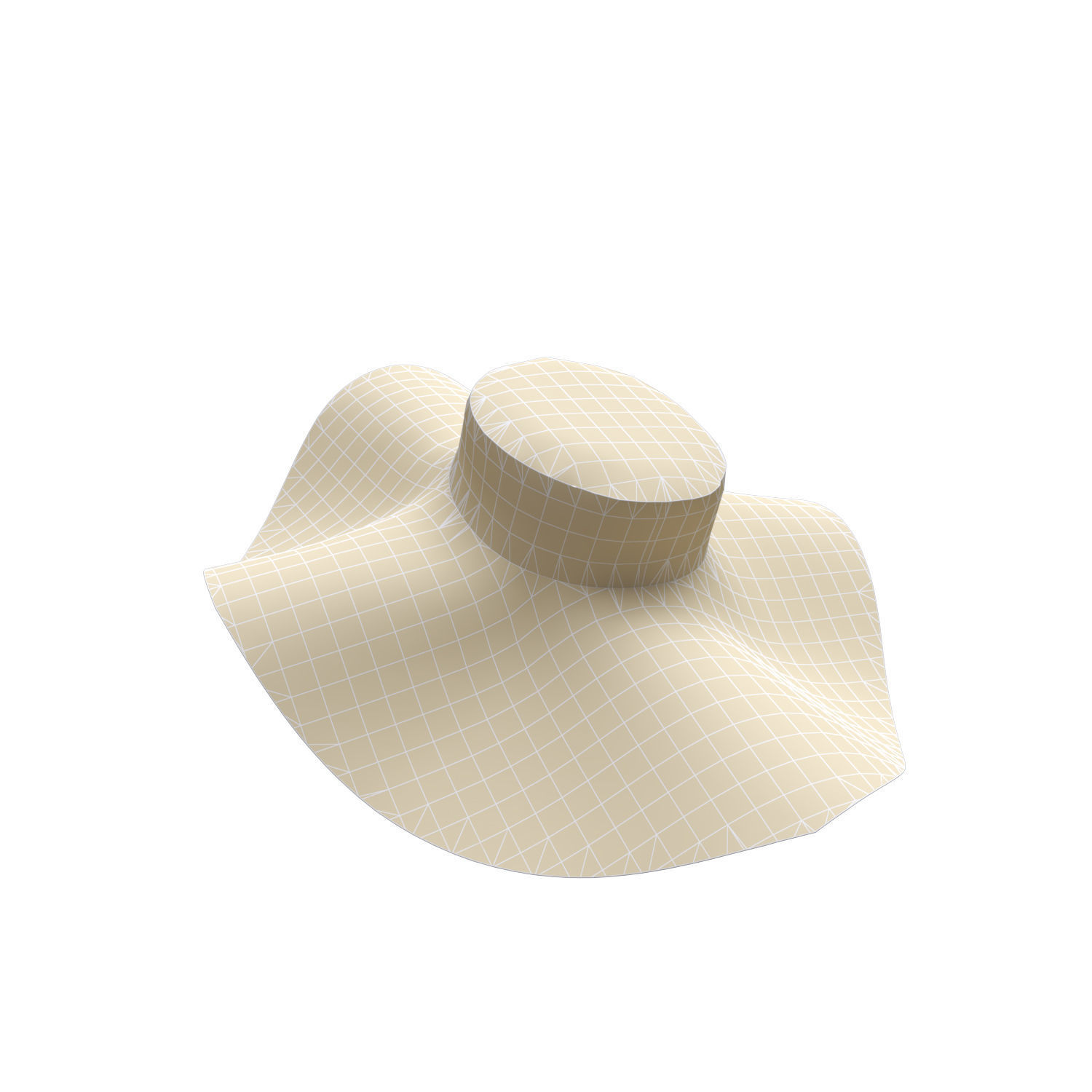 sun hat 3D model_6