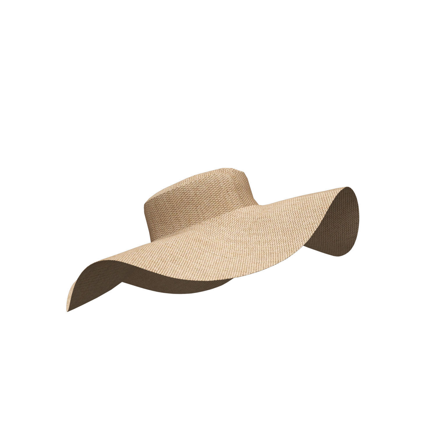sun hat 3D model_2