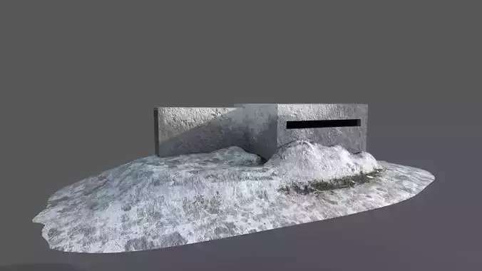 bunker  Low-poly 3D model