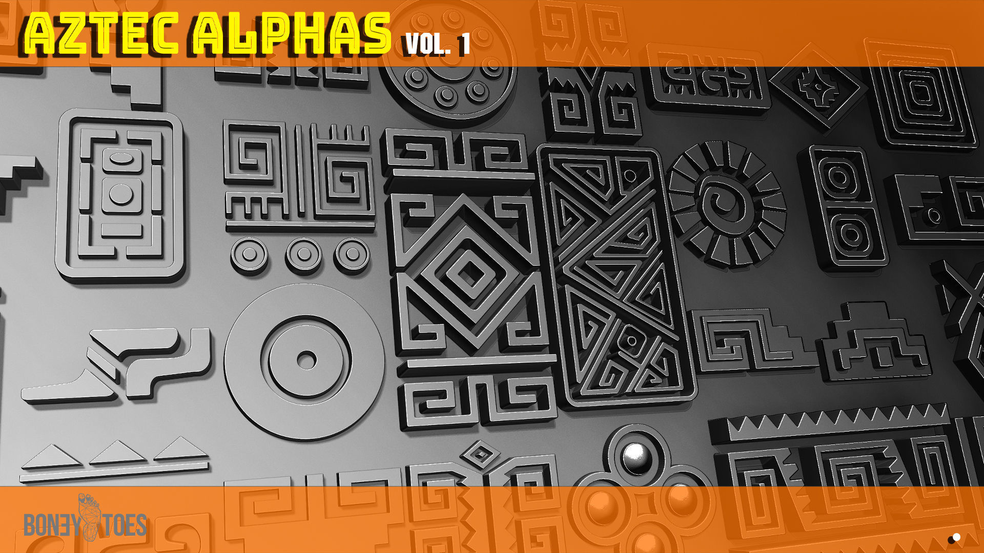 Aztec ALPHA BRUSHES Volume 1 3D model_2