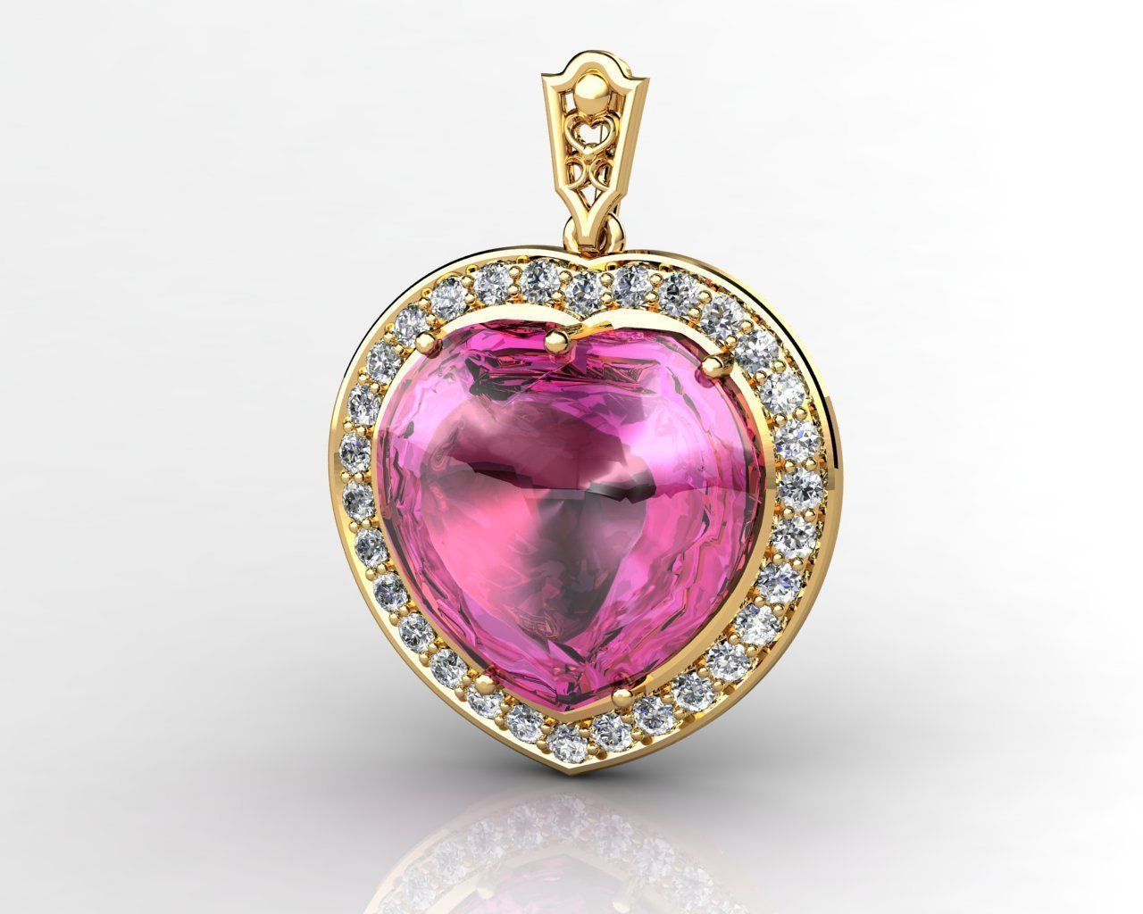 Heart Pendant 3D print model_1