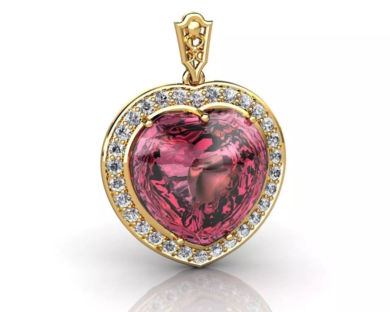 Heart Pendant 3D print model_0