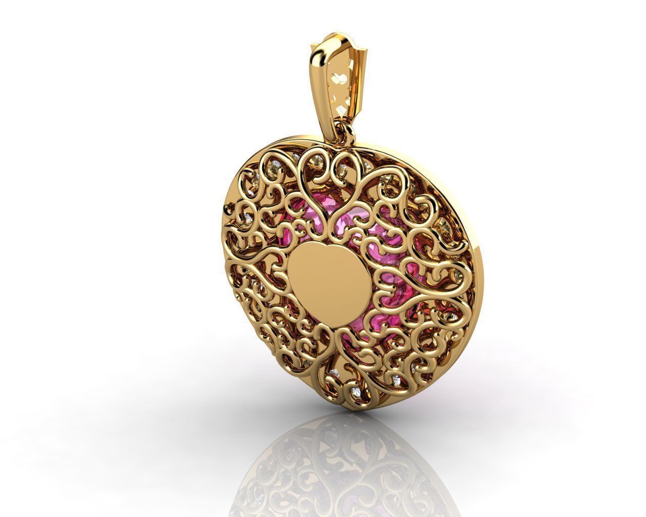 Heart Pendant 3D print model_2