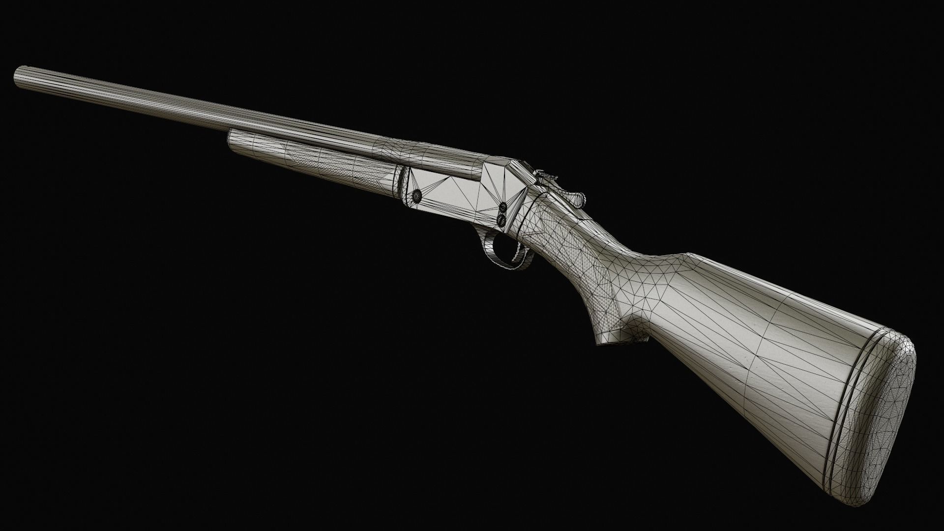 PBR Henry Single Shot Shotgun Low-poly 3D model_8