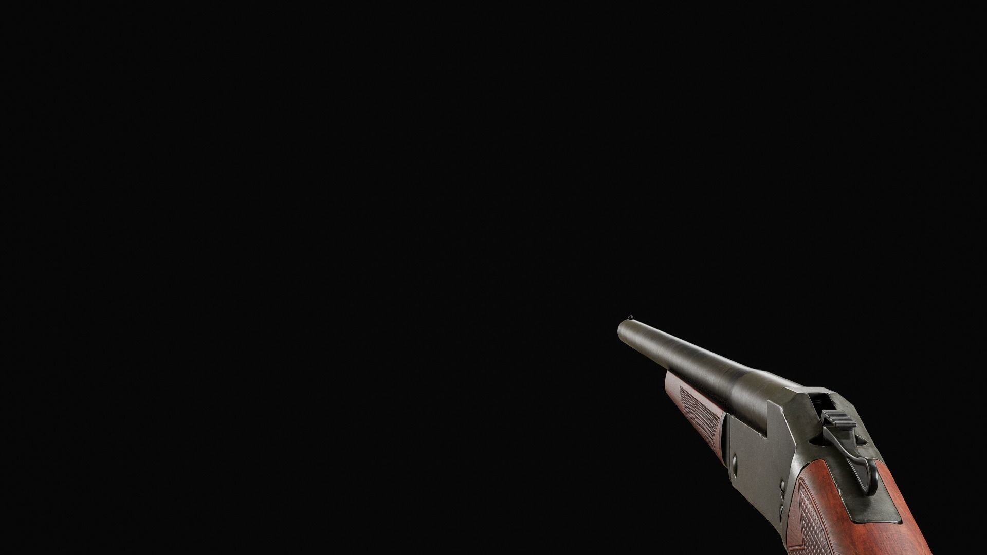 PBR Henry Single Shot Shotgun Low-poly 3D model_6