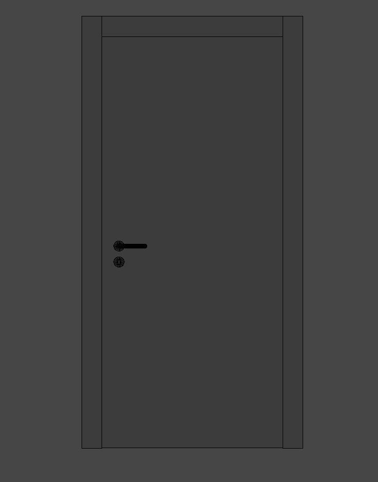 White Door 3D model_7