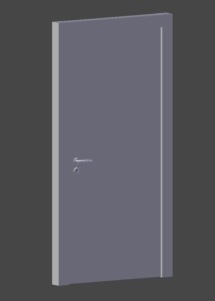 White Door 3D model_4