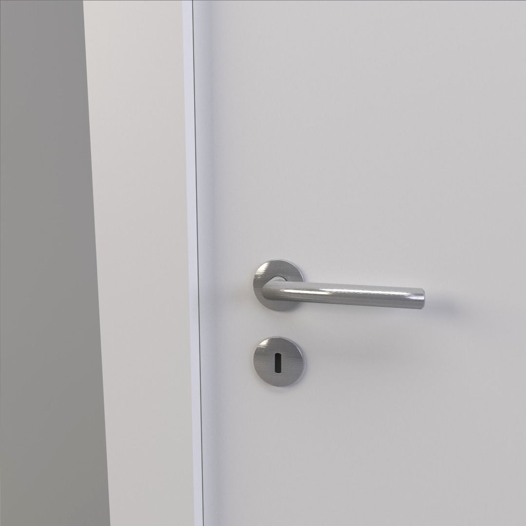 White Door 3D model_2
