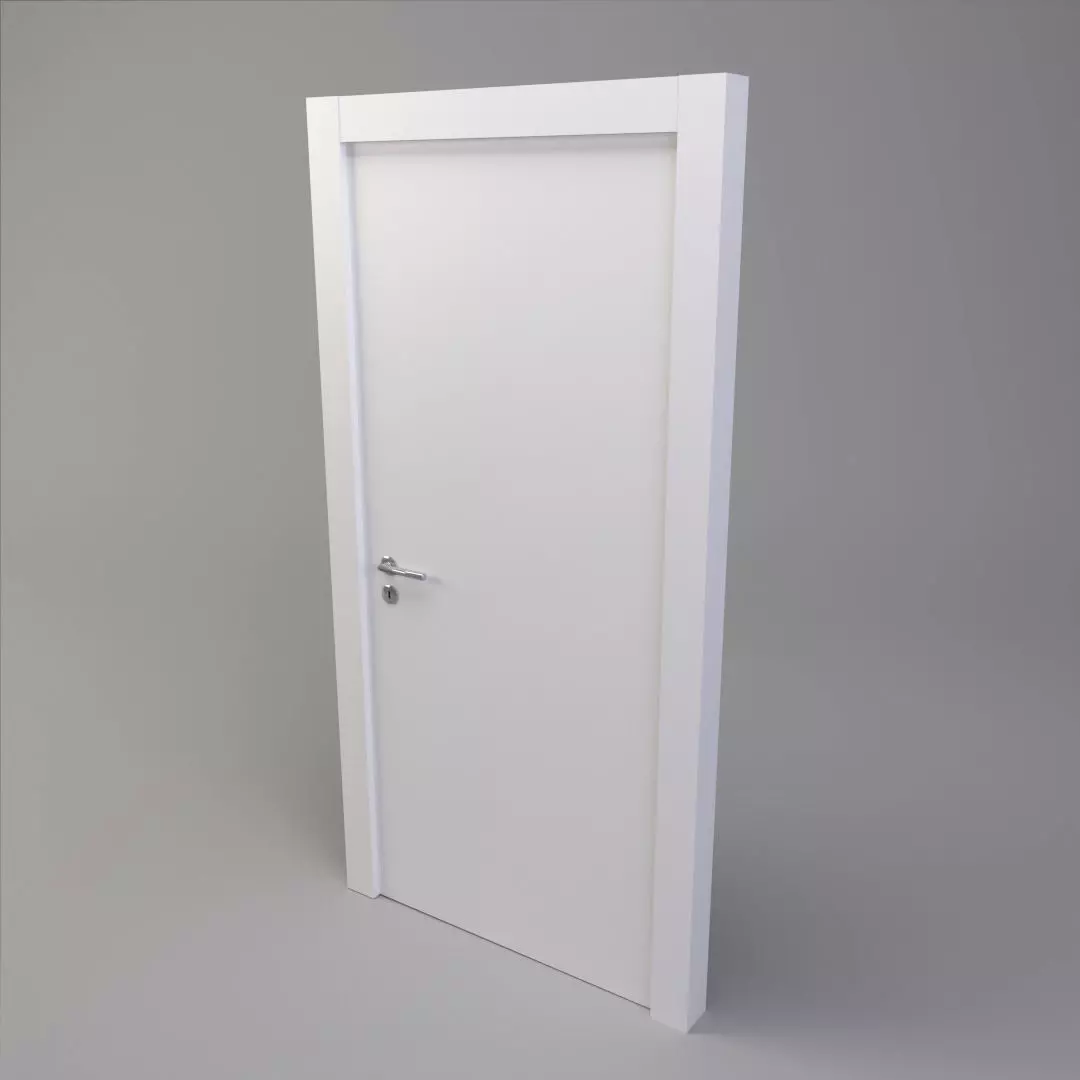 White Door 3D model_0