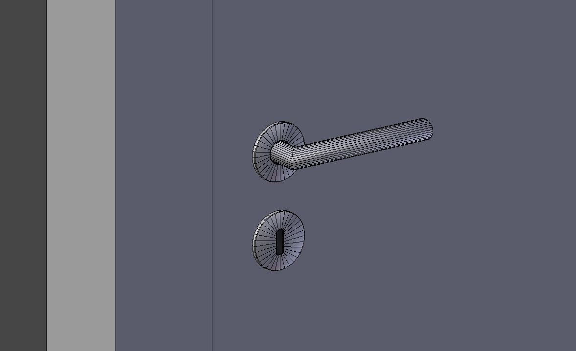 White Door 3D model_6