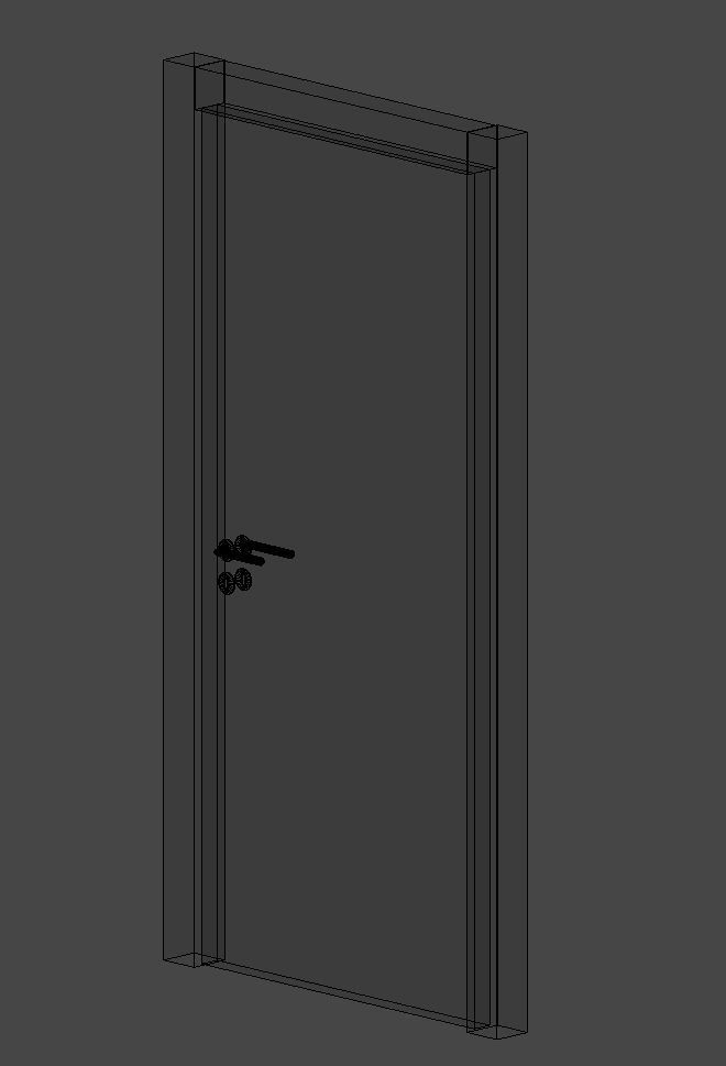 White Door 3D model_8