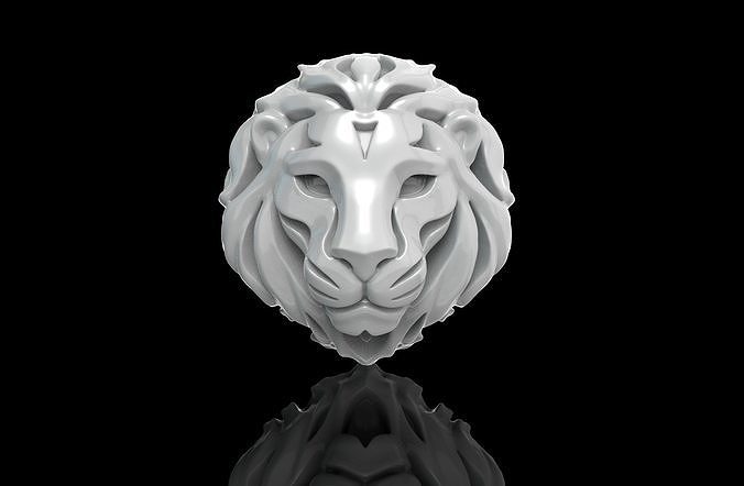 Lion Face 3D print model