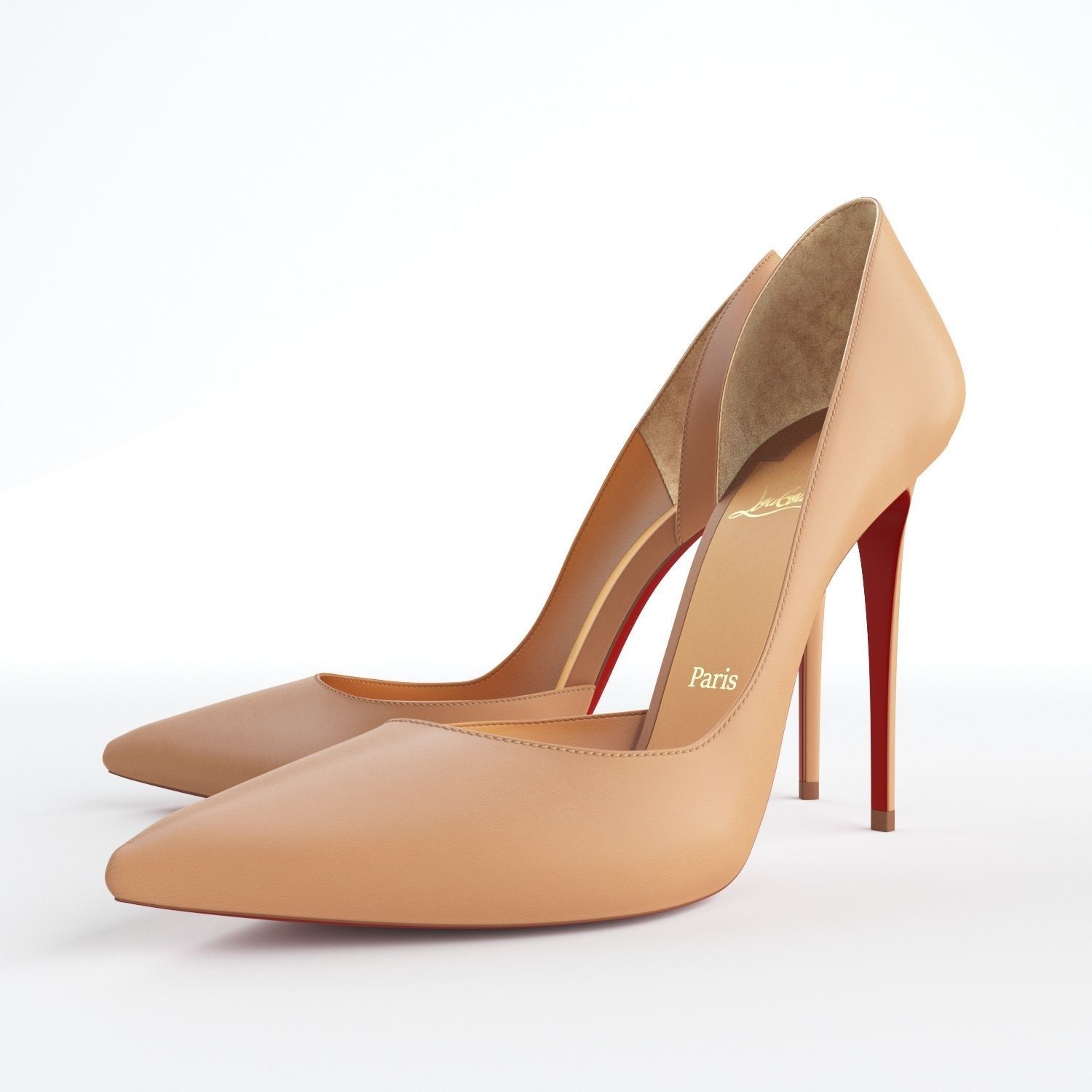 Christian Louboutin Iriza 100mm High Heels 3D model_14