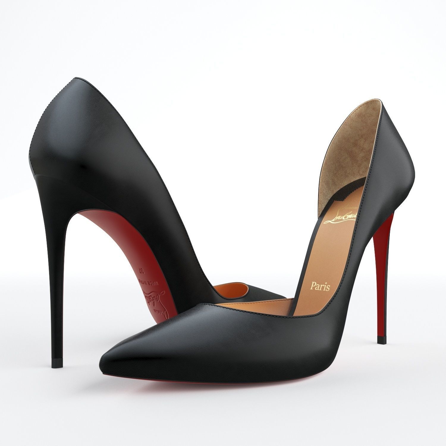 Christian Louboutin Iriza 100mm High Heels 3D model_9