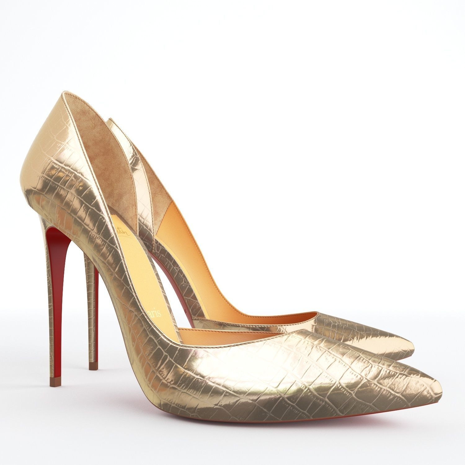 Christian Louboutin Iriza 100mm High Heels 3D model_3