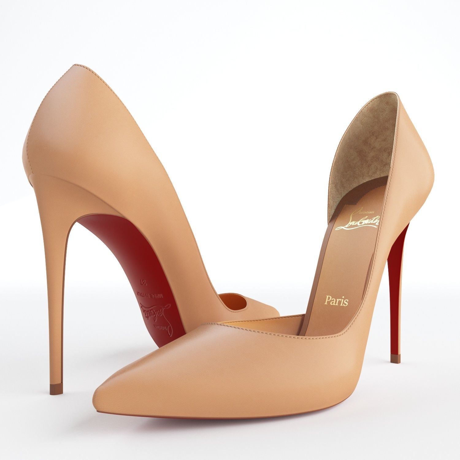 Christian Louboutin Iriza 100mm High Heels 3D model_15