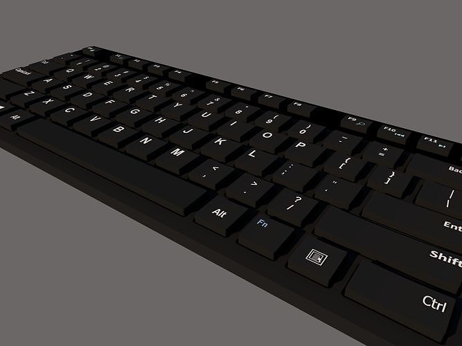 Keyboard Low-poly 3D model