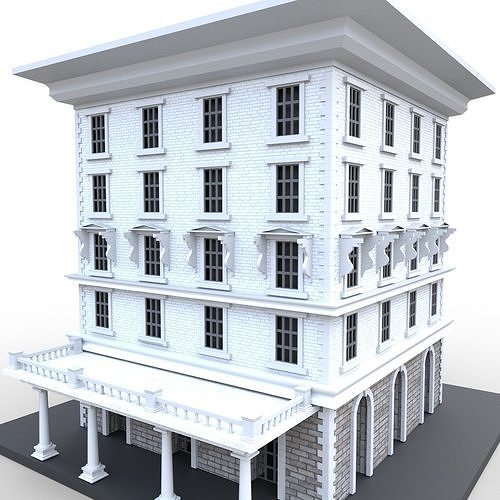 NYC Building 5 - PBR Low-poly 3D model