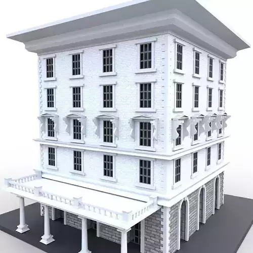 NYC Building 5 - PBR Low-poly 3D model