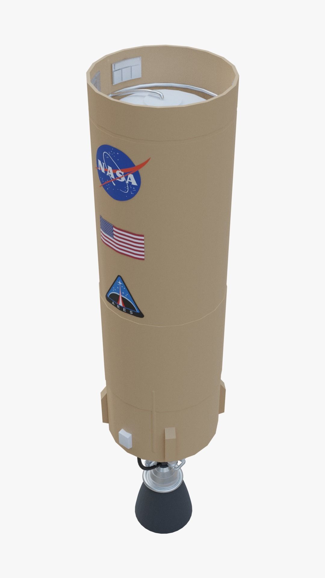 Ares 1 NASA Rocket Low-poly 3D model_12