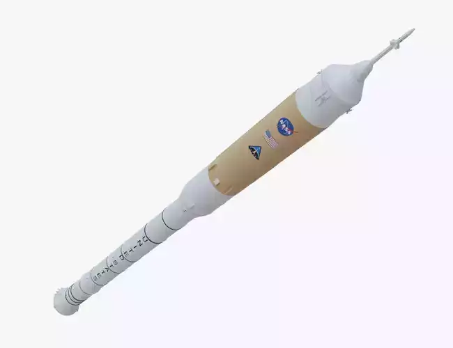 Ares 1 NASA Rocket Low-poly 3D model