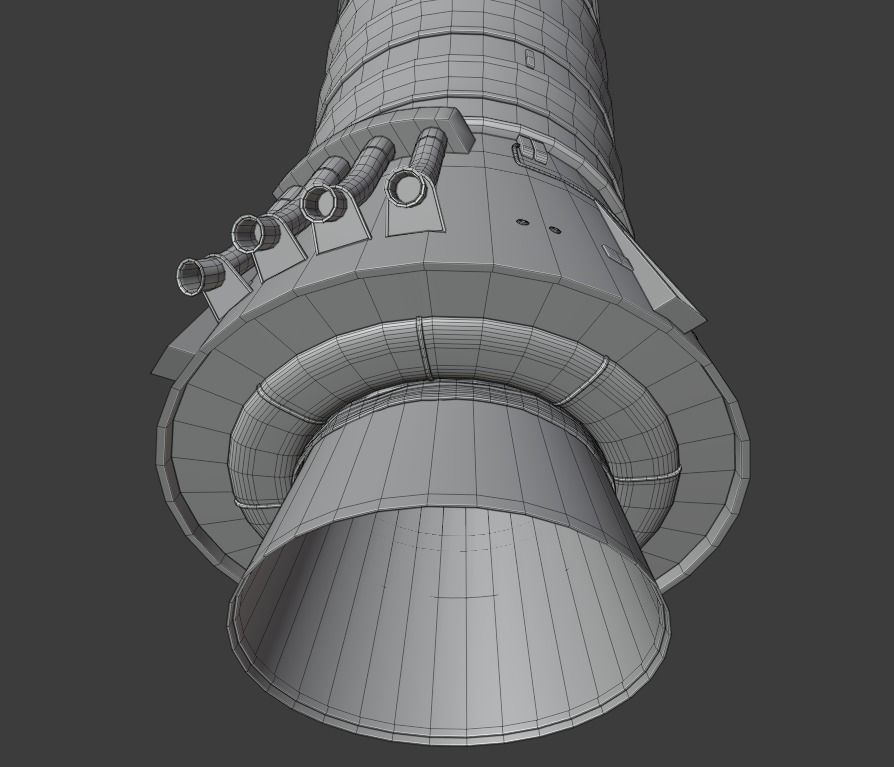 Ares 1 NASA Rocket Low-poly 3D model_21