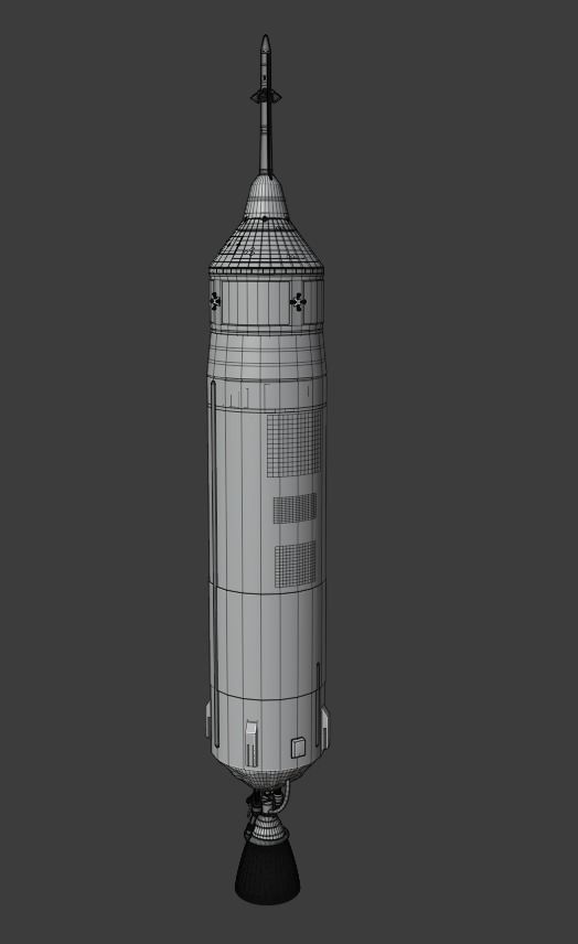 Ares 1 NASA Rocket Low-poly 3D model_15