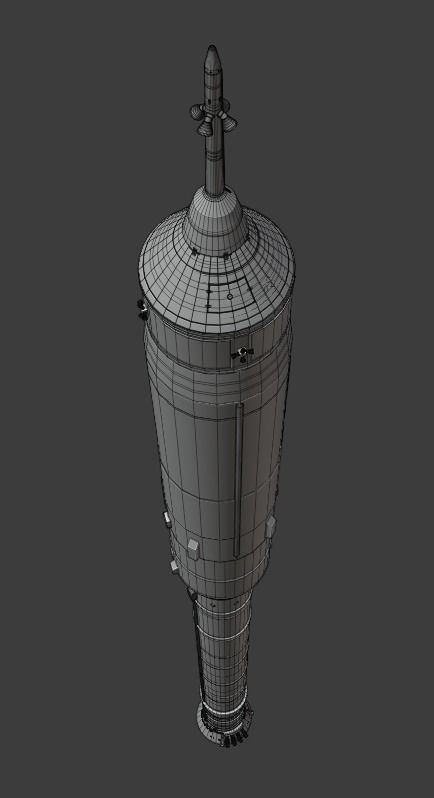 Ares 1 NASA Rocket Low-poly 3D model_16