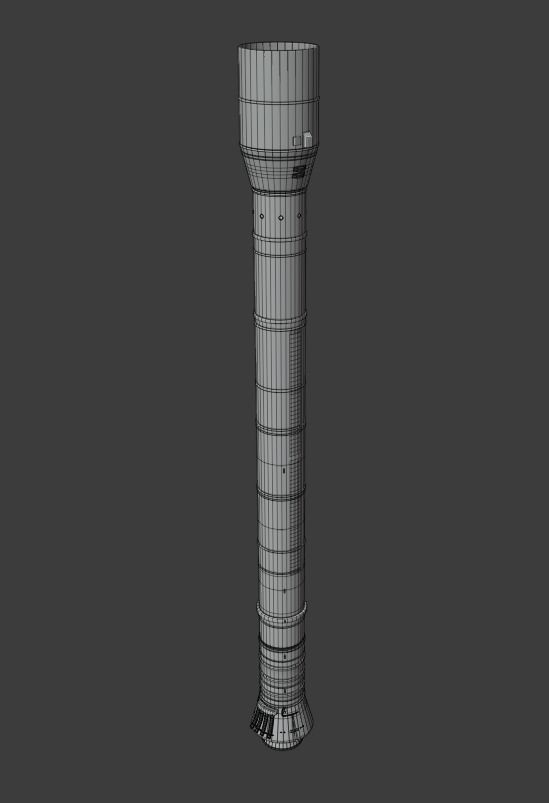 Ares 1 NASA Rocket Low-poly 3D model_22