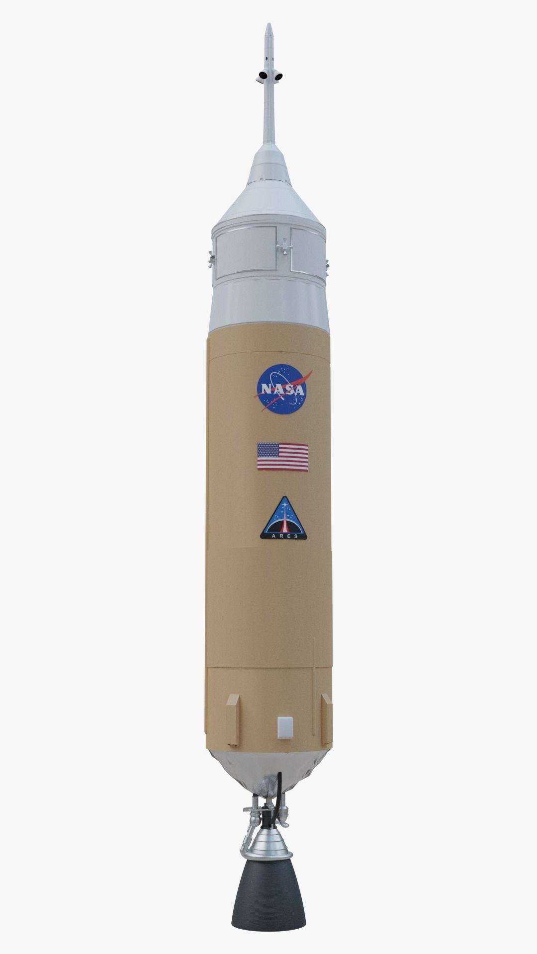 Ares 1 NASA Rocket Low-poly 3D model_8