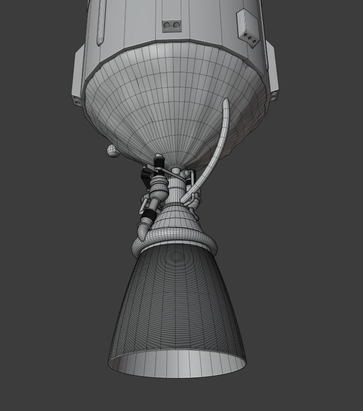 Ares 1 NASA Rocket Low-poly 3D model_20