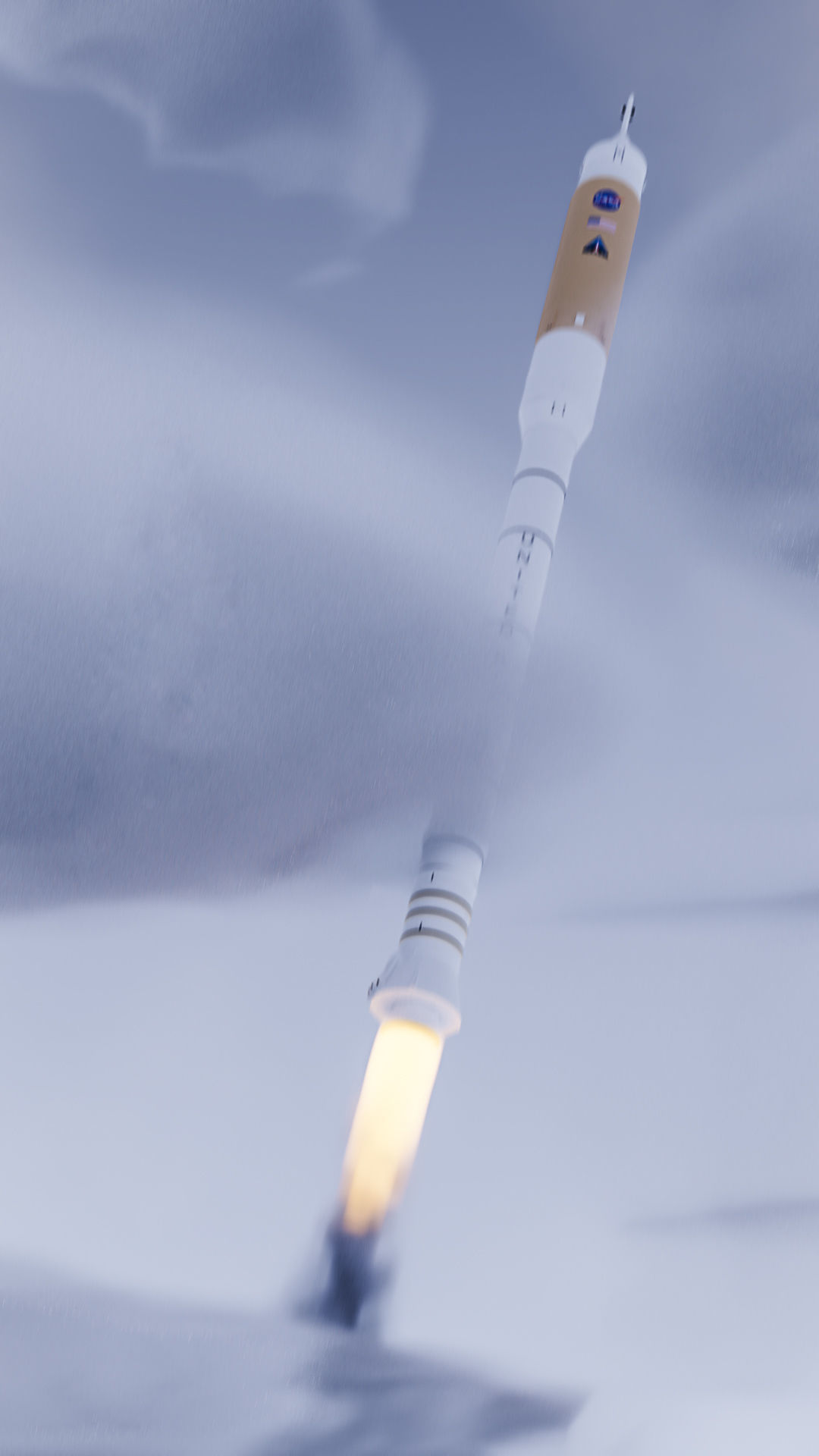 Ares 1 NASA Rocket Low-poly 3D model_1