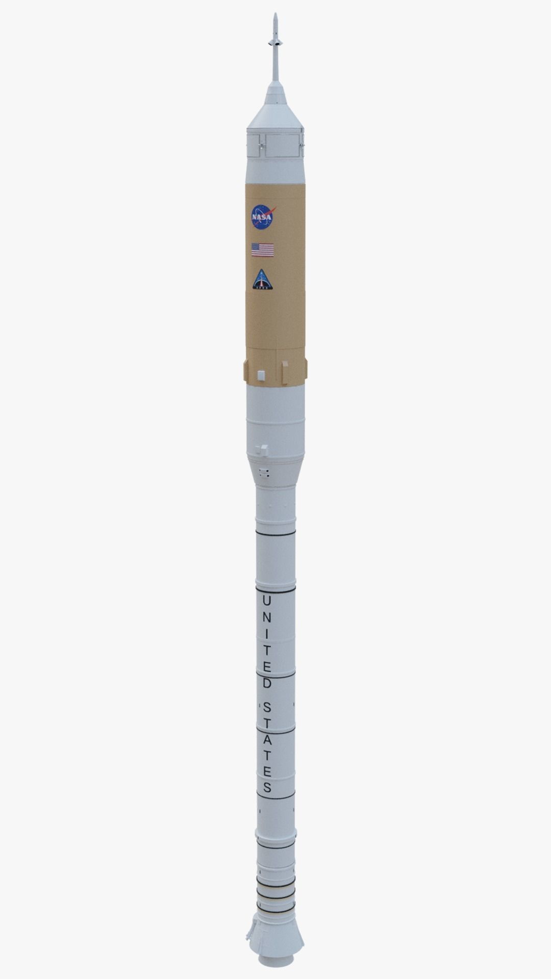 Ares 1 NASA Rocket Low-poly 3D model_6
