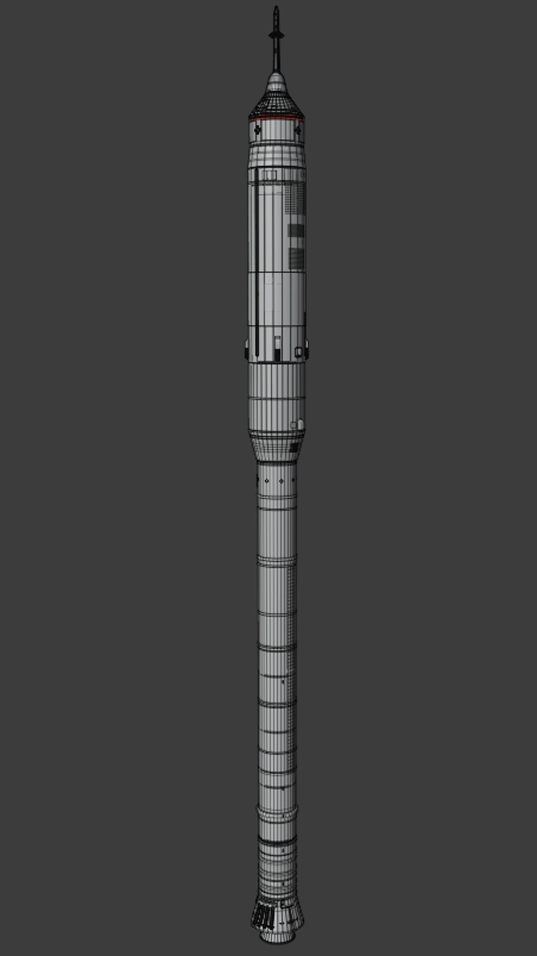 Ares 1 NASA Rocket Low-poly 3D model_19