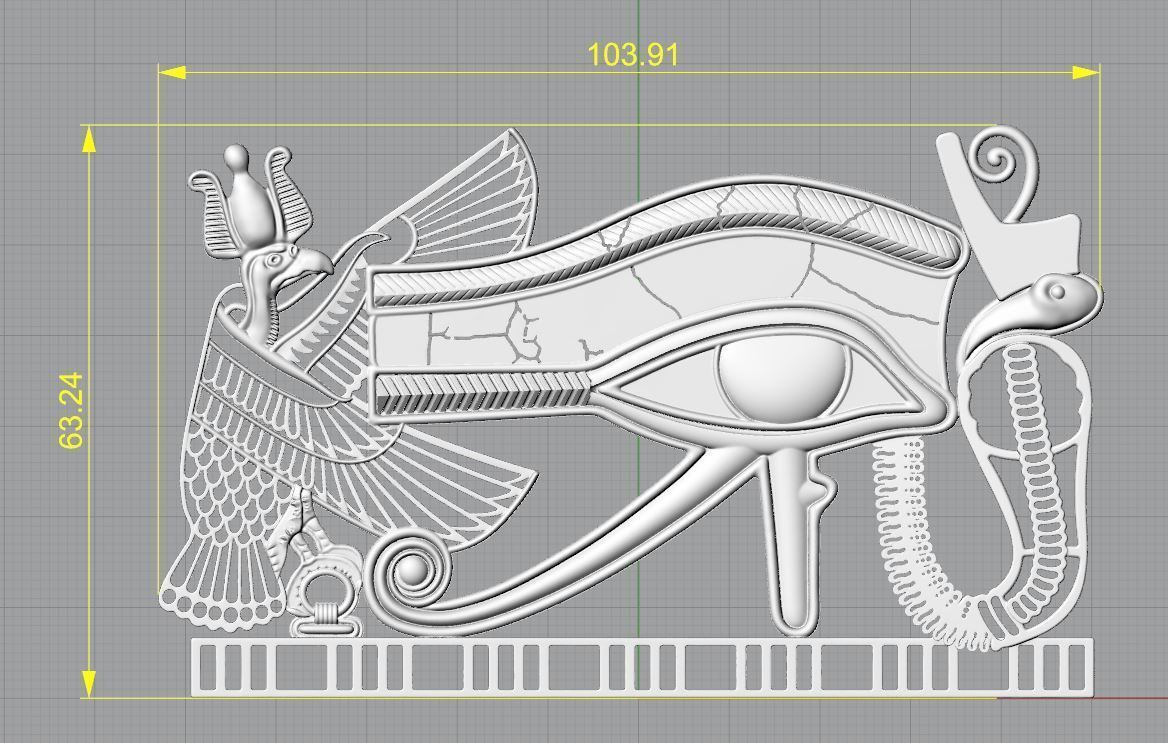 Eye of Horus - Sign of Healing 3D print model_3