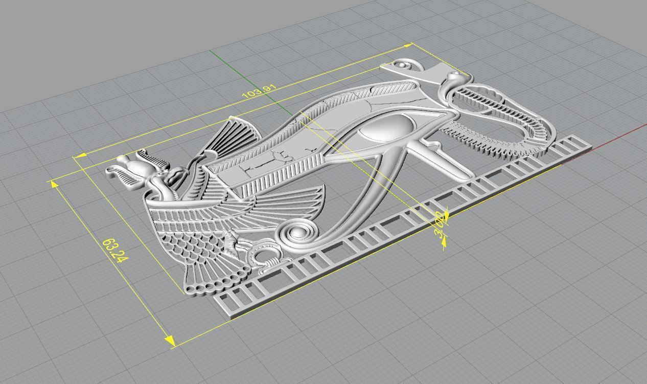 Eye of Horus - Sign of Healing 3D print model_5