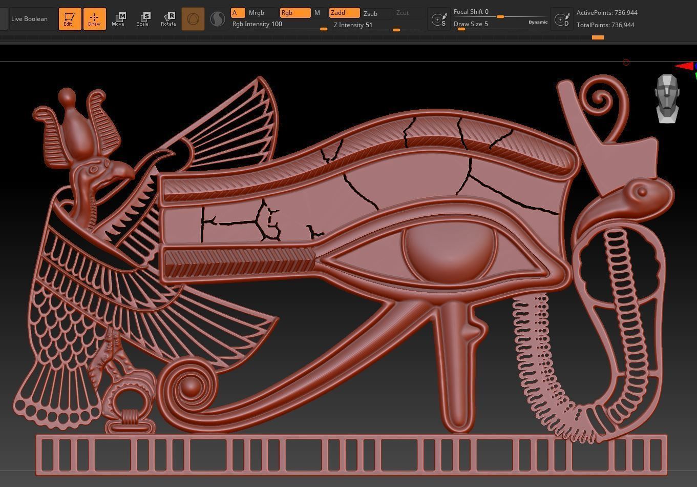 Eye of Horus - Sign of Healing 3D print model_2