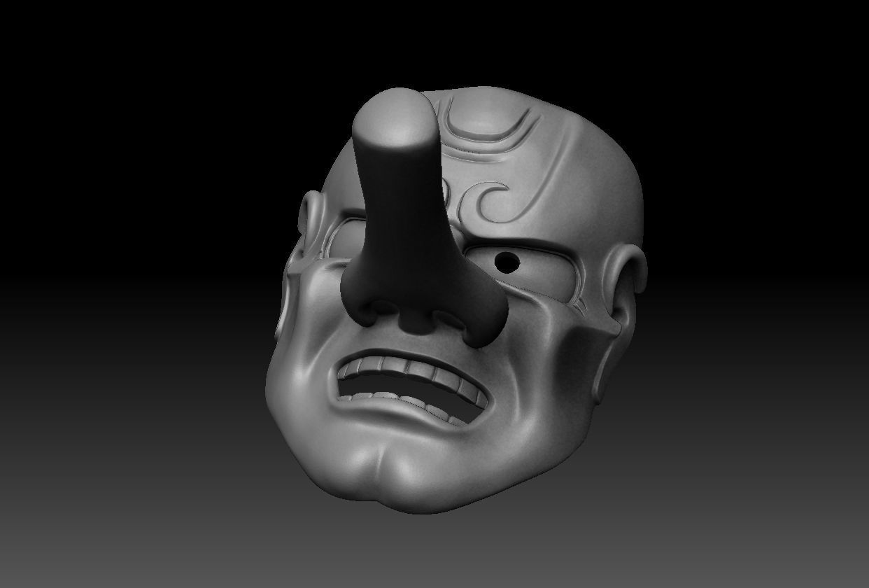 TENGU MASK 3D print model_4