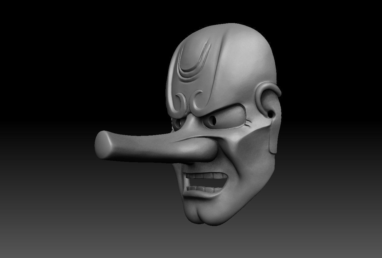 TENGU MASK 3D print model_5