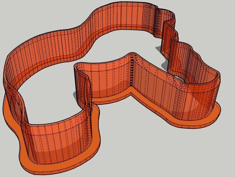 Gorilla Cookie Cutter 3D print model_2