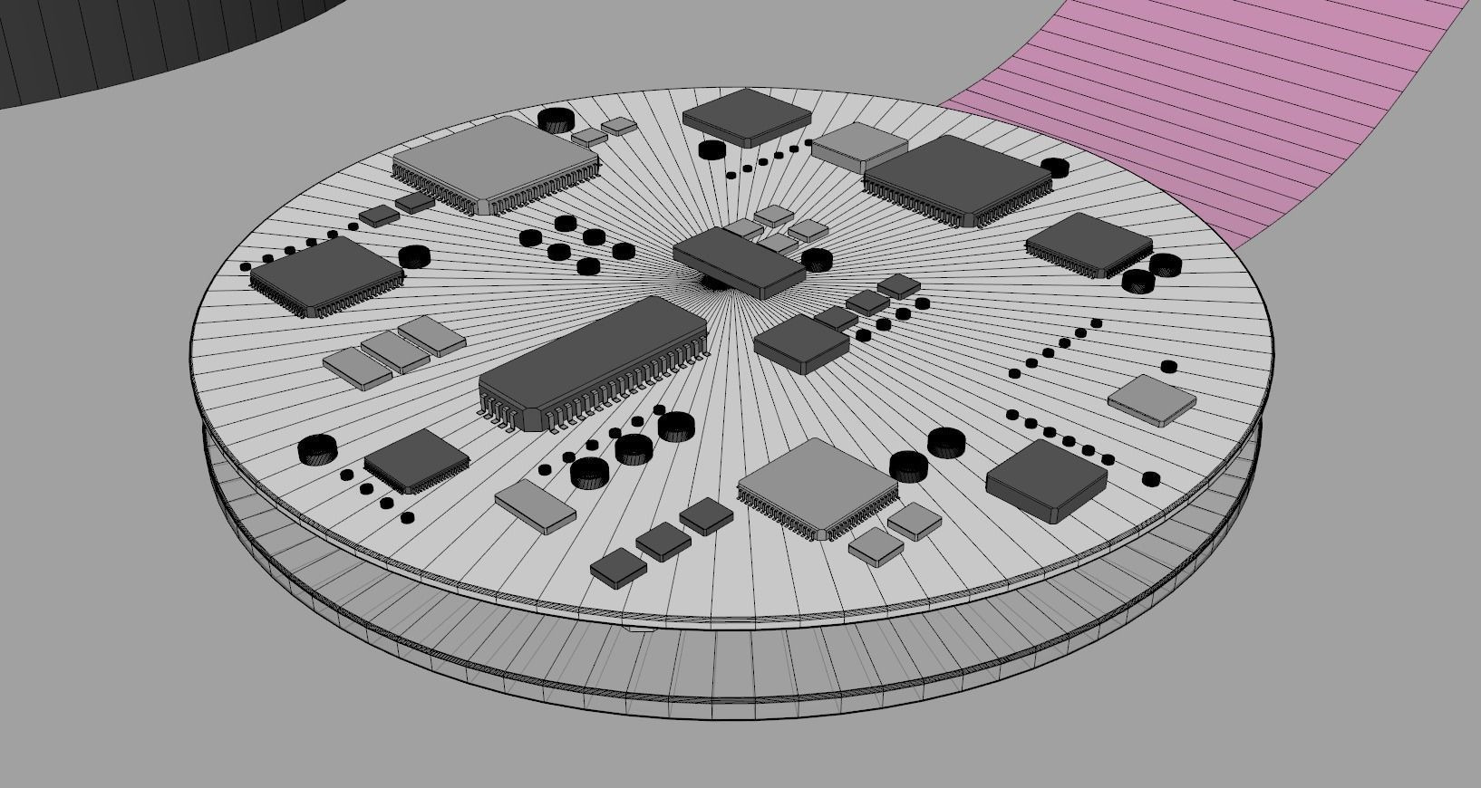 Neuralink with Charger 3D model_6