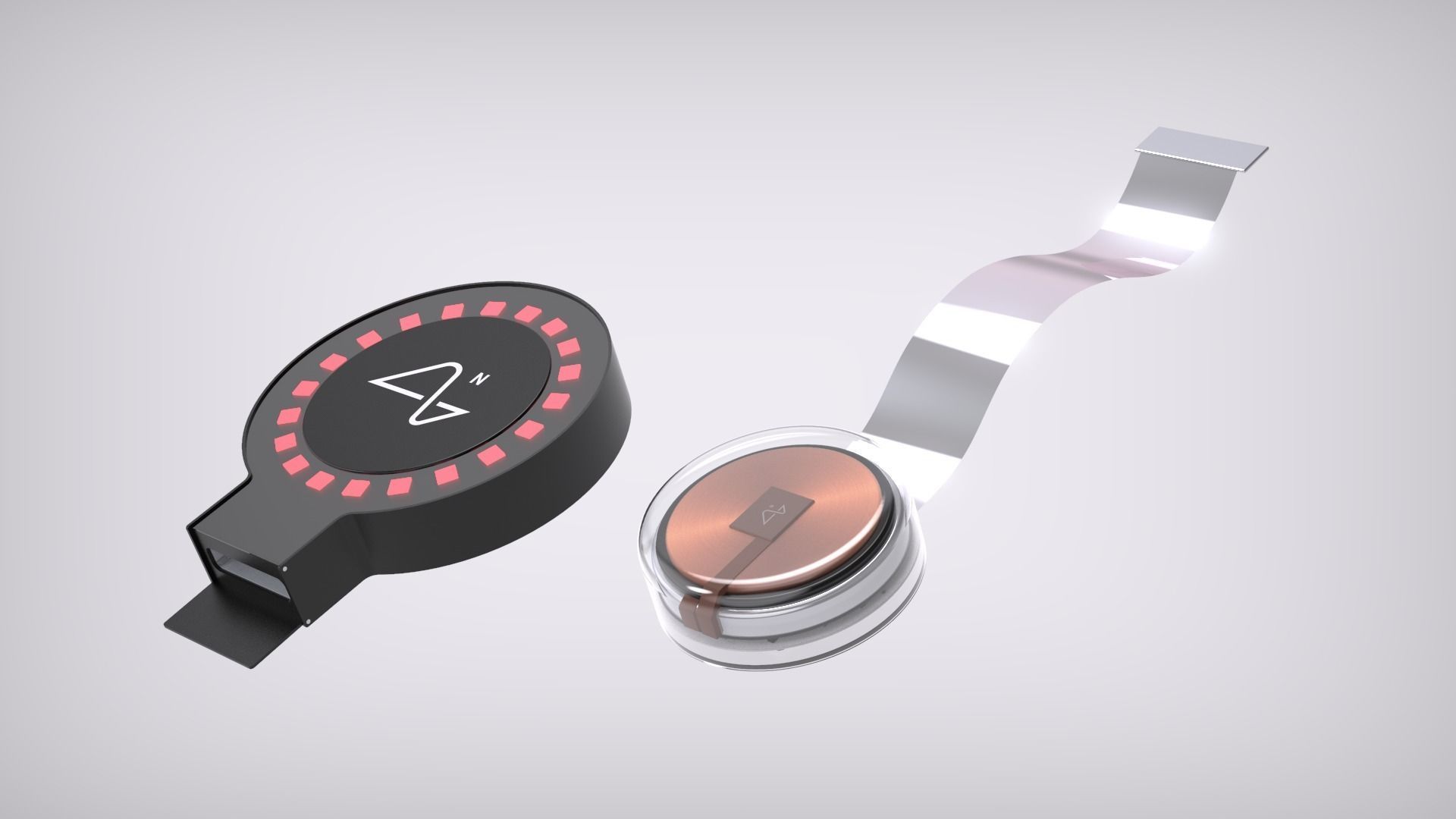 Neuralink with Charger 3D model_1