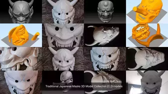 Traditional Japanese Masks  2