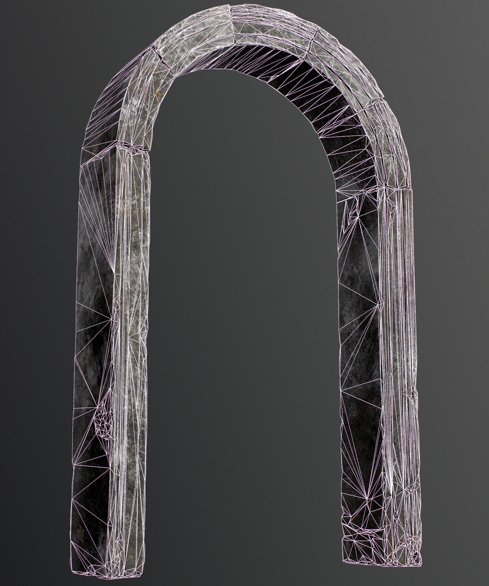 Medieval Stone Arch  Low-poly 3D model_25