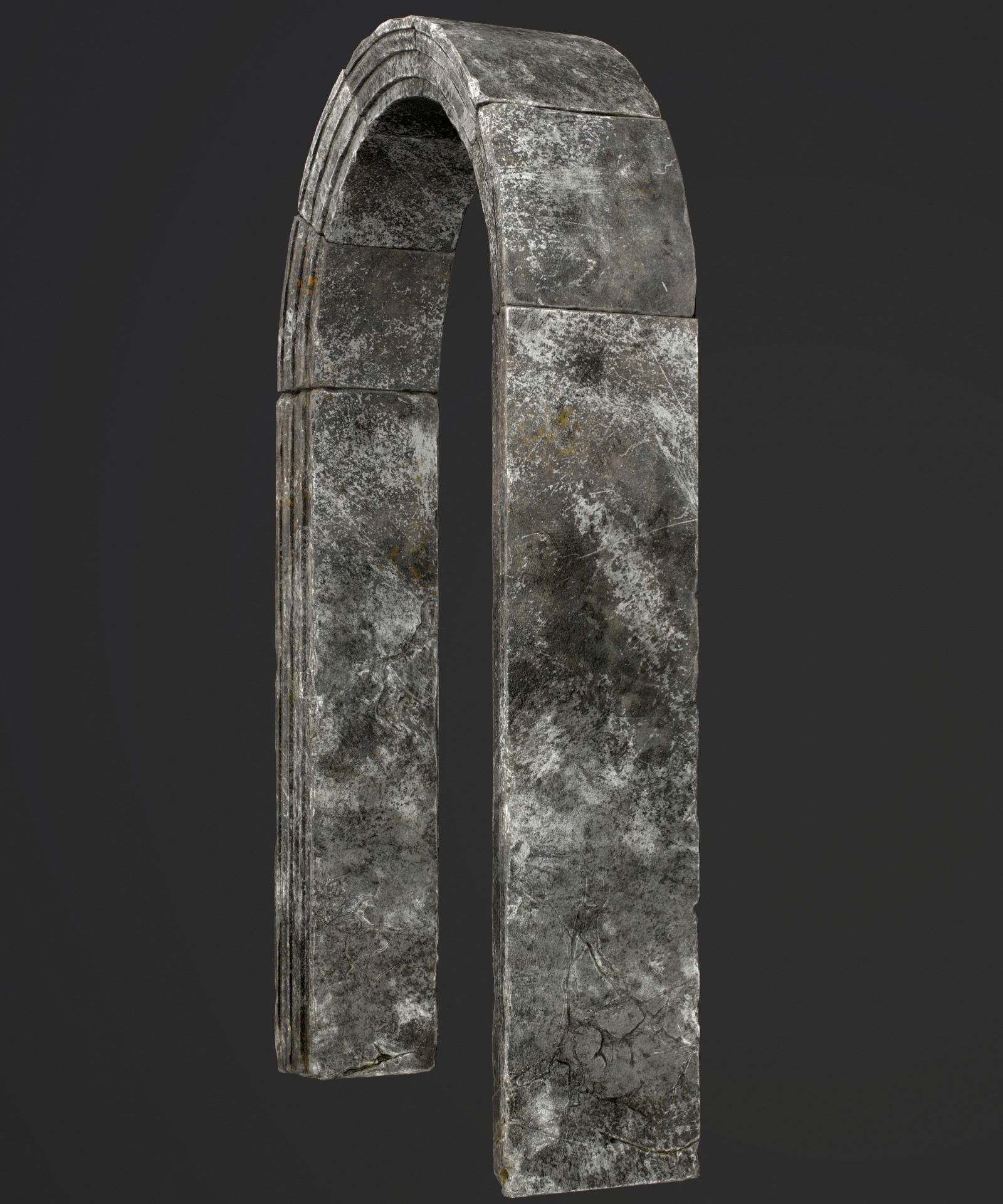 Medieval Stone Arch  Low-poly 3D model_13