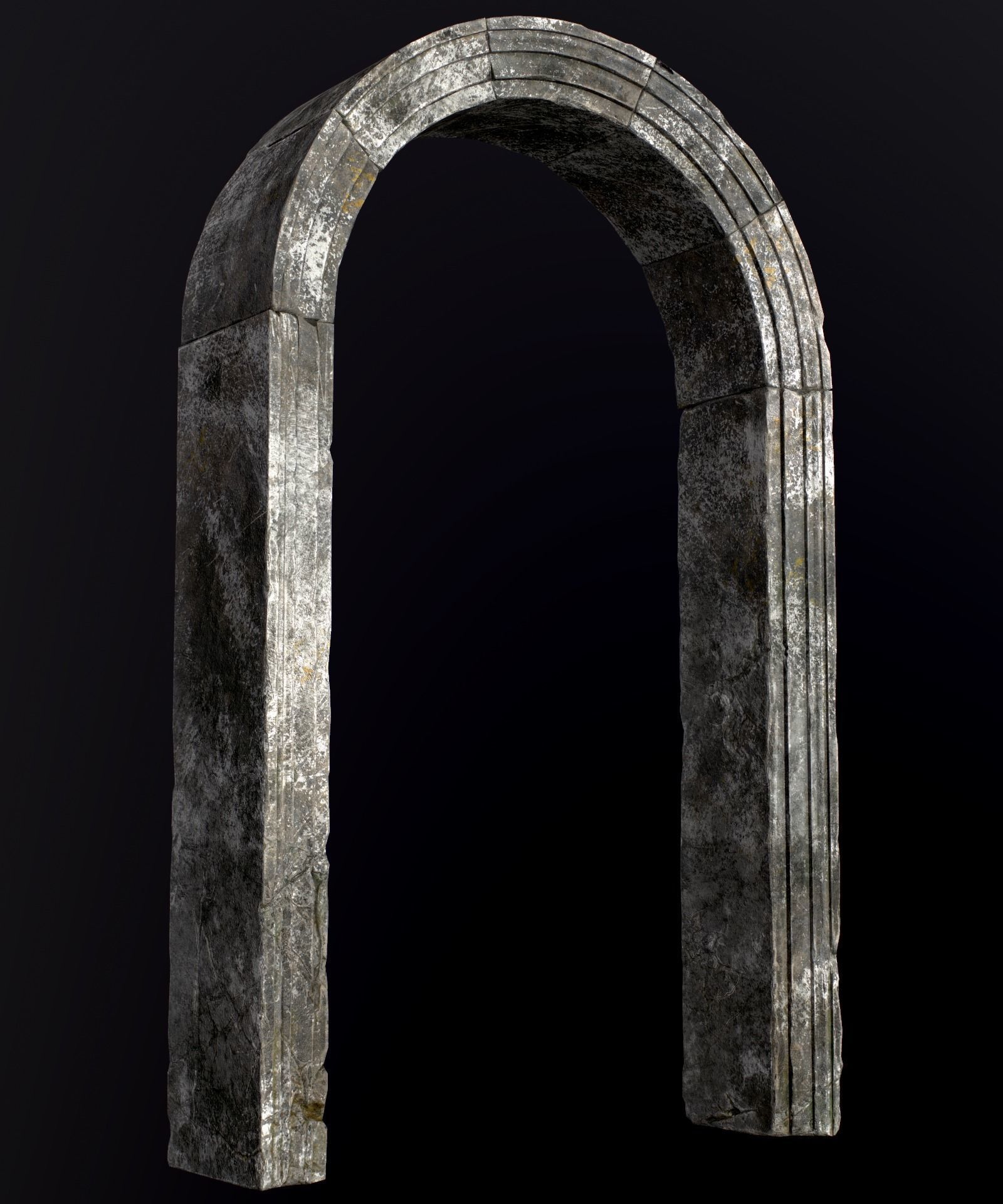 Medieval Stone Arch  Low-poly 3D model_6