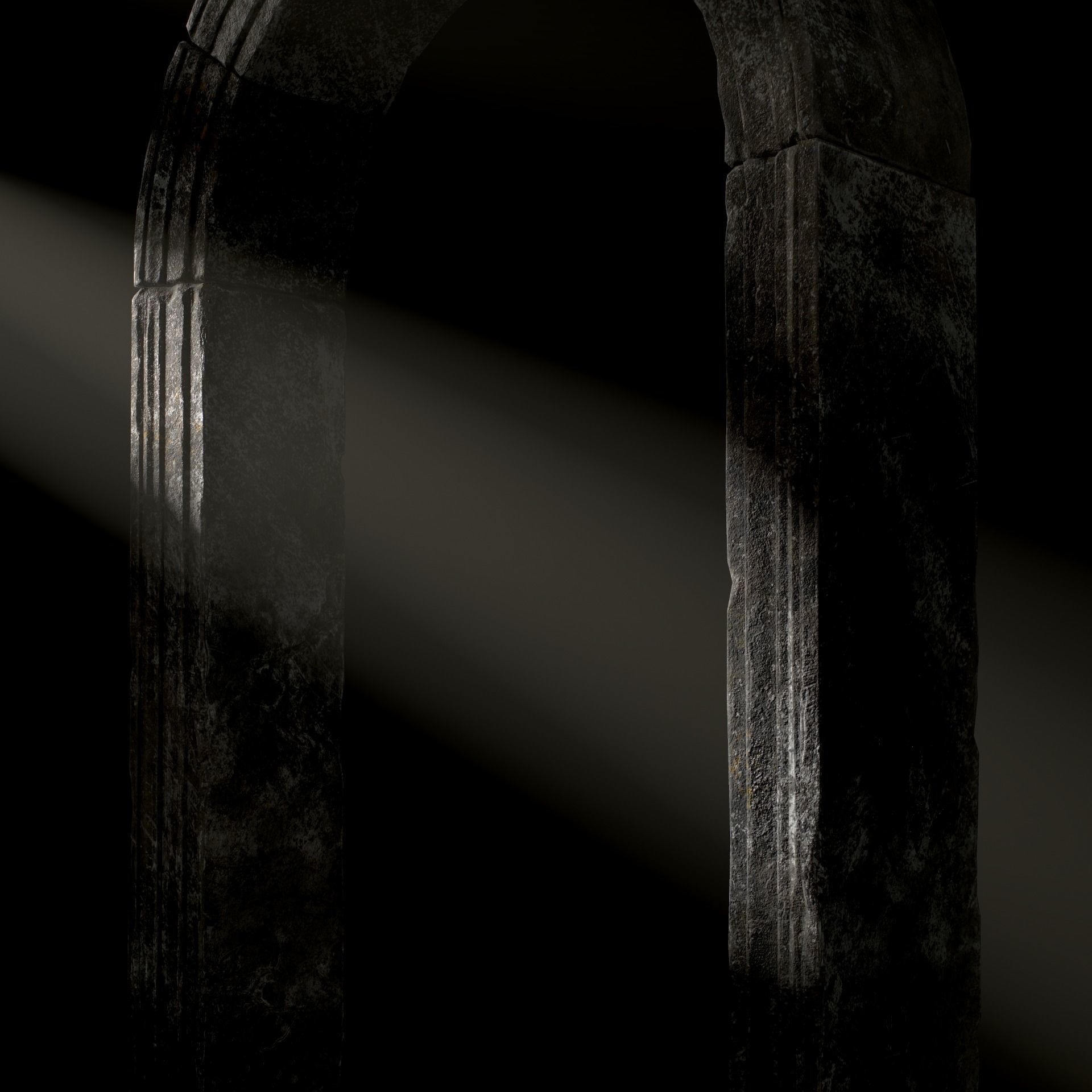 Medieval Stone Arch  Low-poly 3D model_1